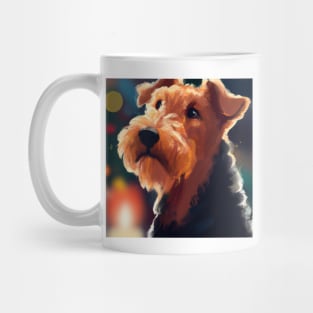 Cute Airedale Terrier Drawing Mug